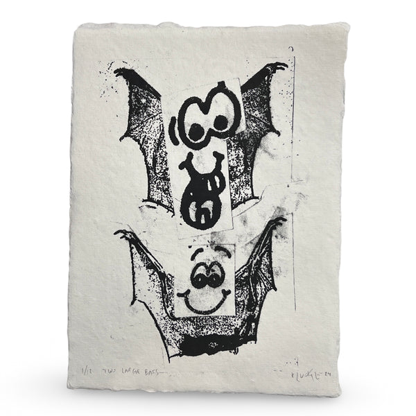 two large bats - 8.5x11 inches